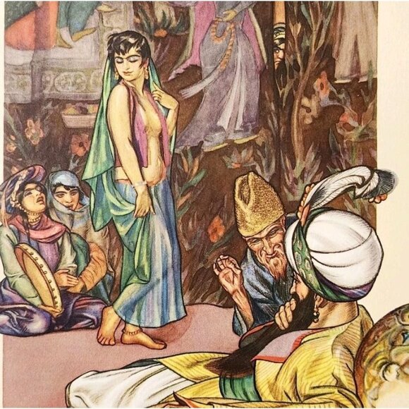 1937 Sexy Persian Dancer Art Hajji Baba Cyrus Leroy Baldridge Plate Print DWSS22 - Picture 1 of 2